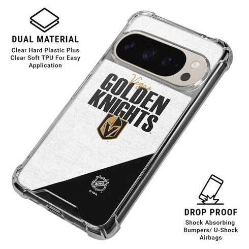 NHL Vegas Golden Knights Script Pixel 9/9 Pro Clear Case